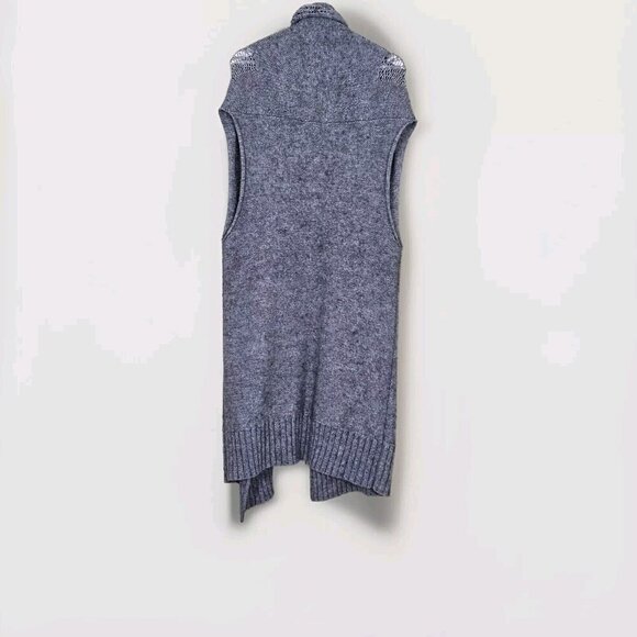 Mercer & Madison Cardigan Vest Women 1X Gray Pockets Chunky Knit Alpaca Blend - Picture 14 of 14
